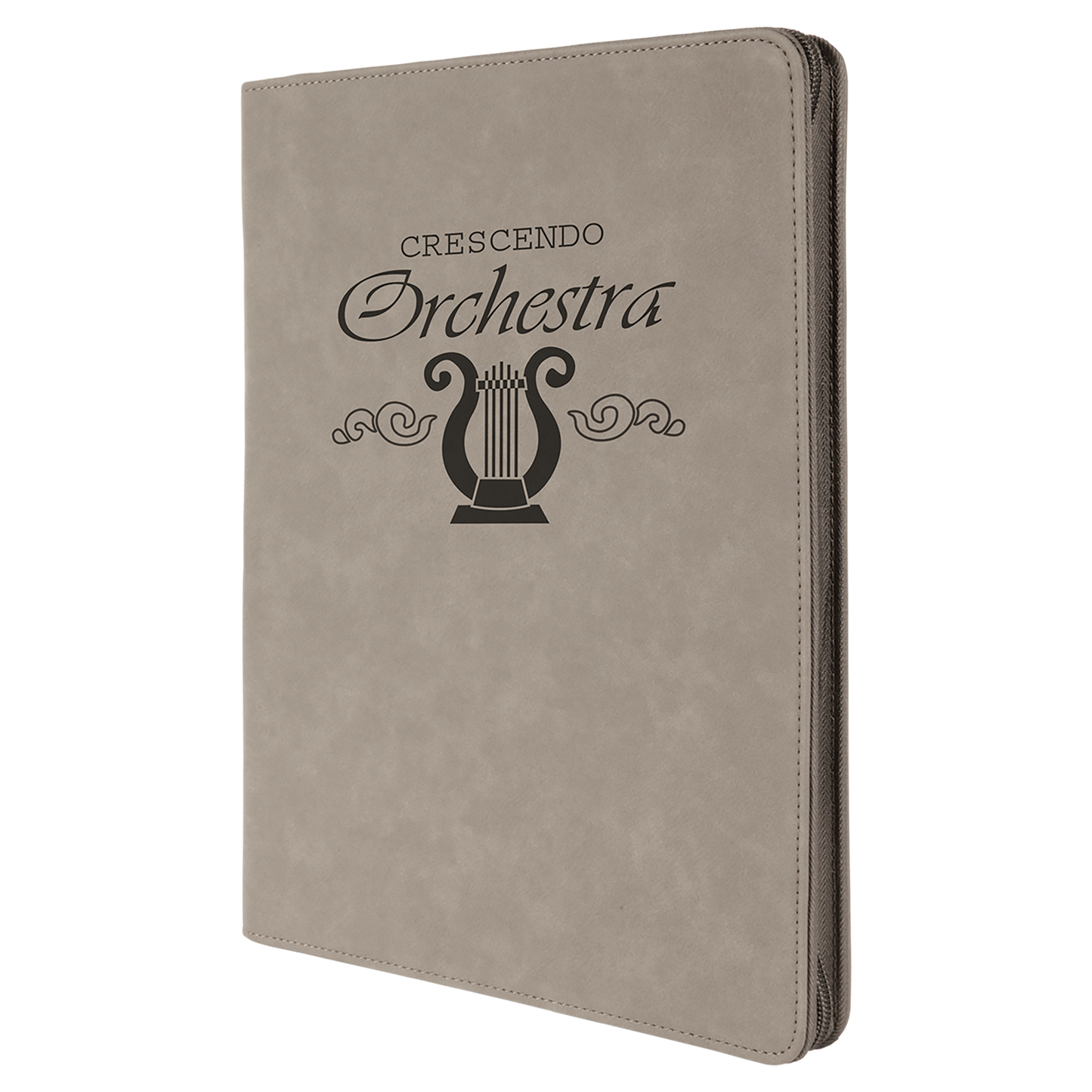 9.5X12 GRY PORTFLIO W/ZIP