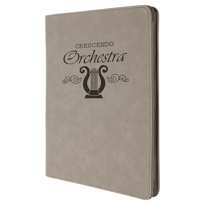 9.5X12 GRY PORTFLIO W/ZIP