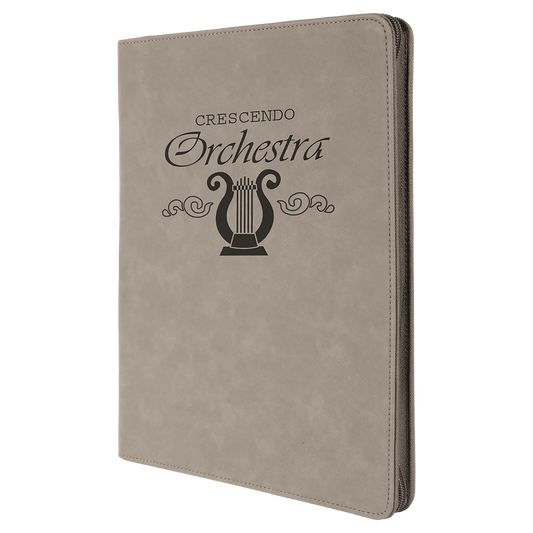 9.5X12 GRY PORTFLIO W/ZIP