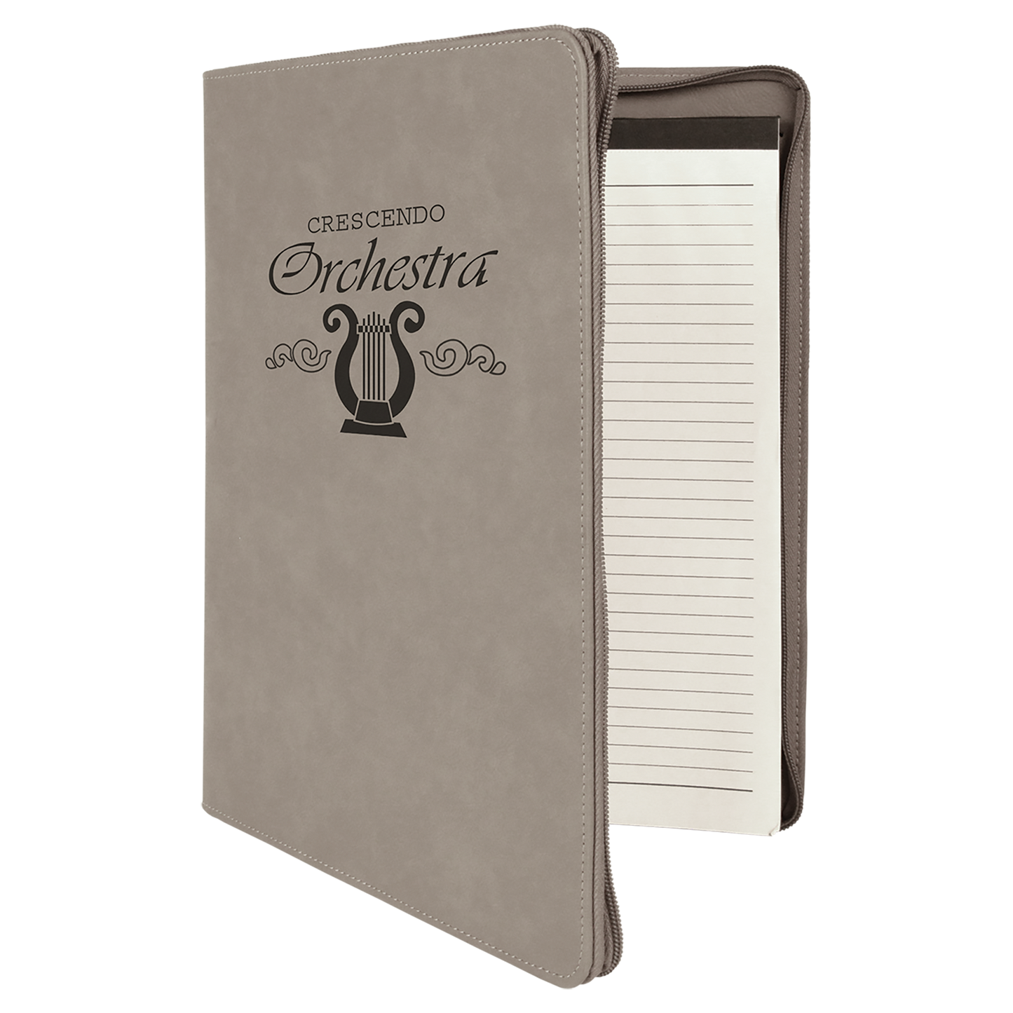 9.5X12 GRY PORTFLIO W/ZIP