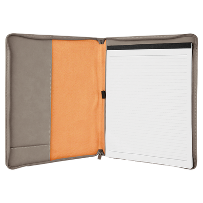 9.5X12 GRY PORTFLIO W/ZIP