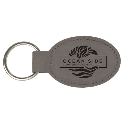 3X1.75 OVL GRAY KEYCHAIN