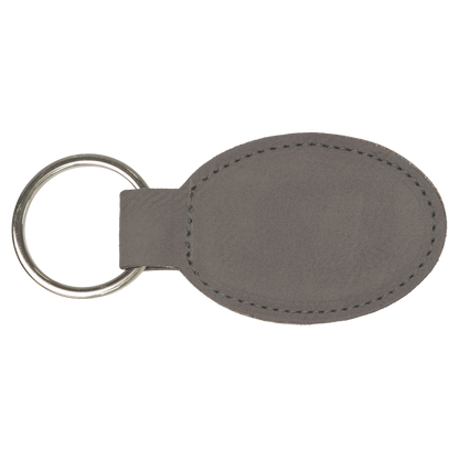 3X1.75 OVL GRAY KEYCHAIN