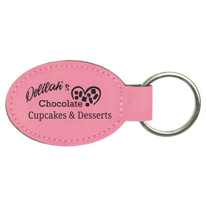 3X1.75 OVL PINK KEYCHAIN