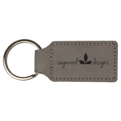 2.75X1.25 GRAY KEYCHAIN