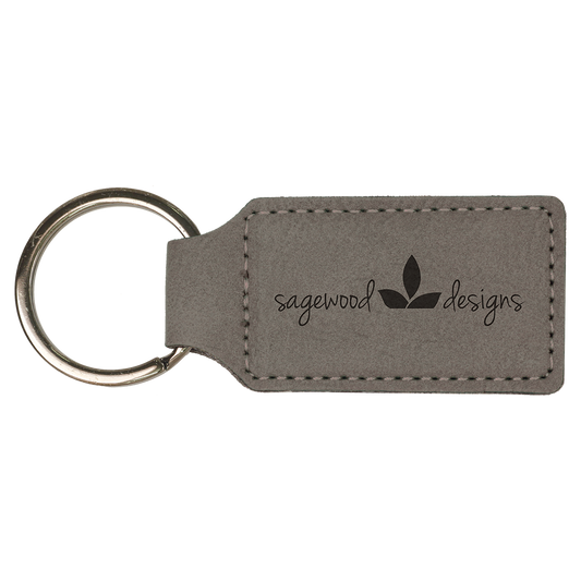 2.75X1.25 GRAY KEYCHAIN
