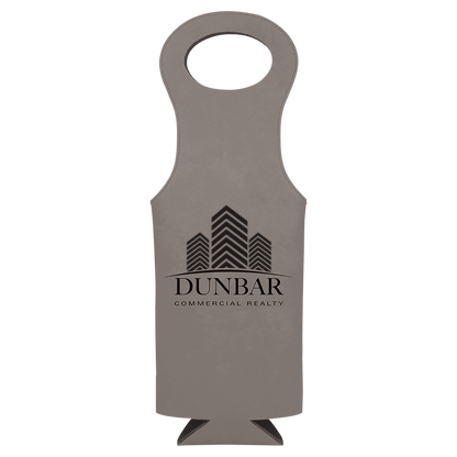 GRAY LSR LTHR WINE BAG