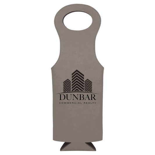 GRAY LSR LTHR WINE BAG