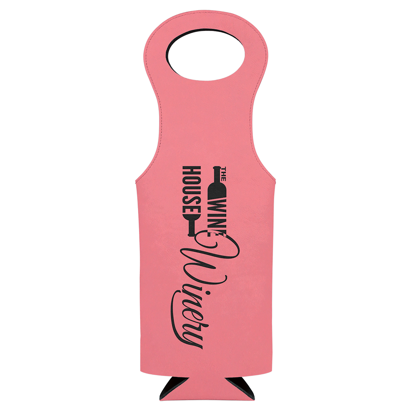 PNK LASER LEATHR WINE BAG