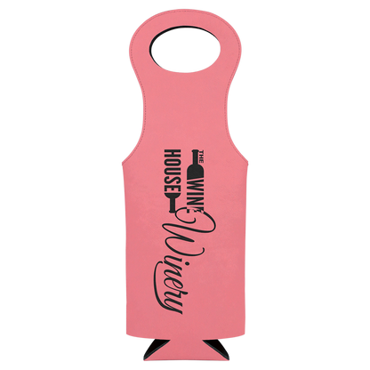 PNK LASER LEATHR WINE BAG