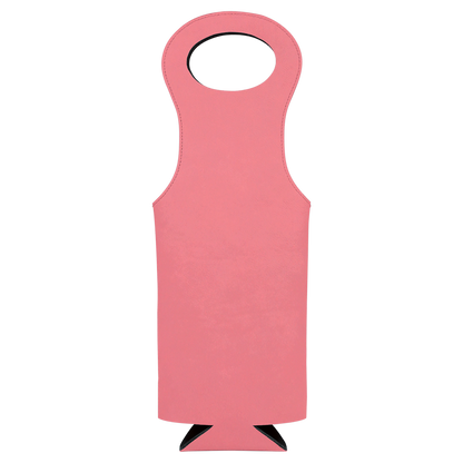 PNK LASER LEATHR WINE BAG