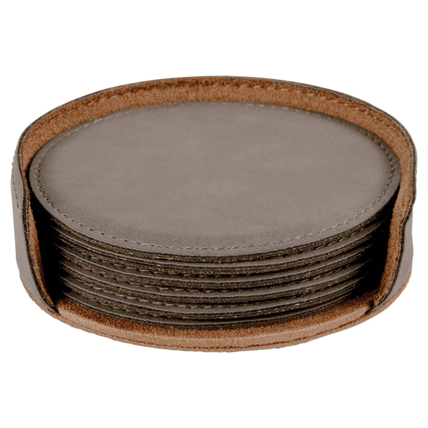 4" RND GRAY COASTER SET