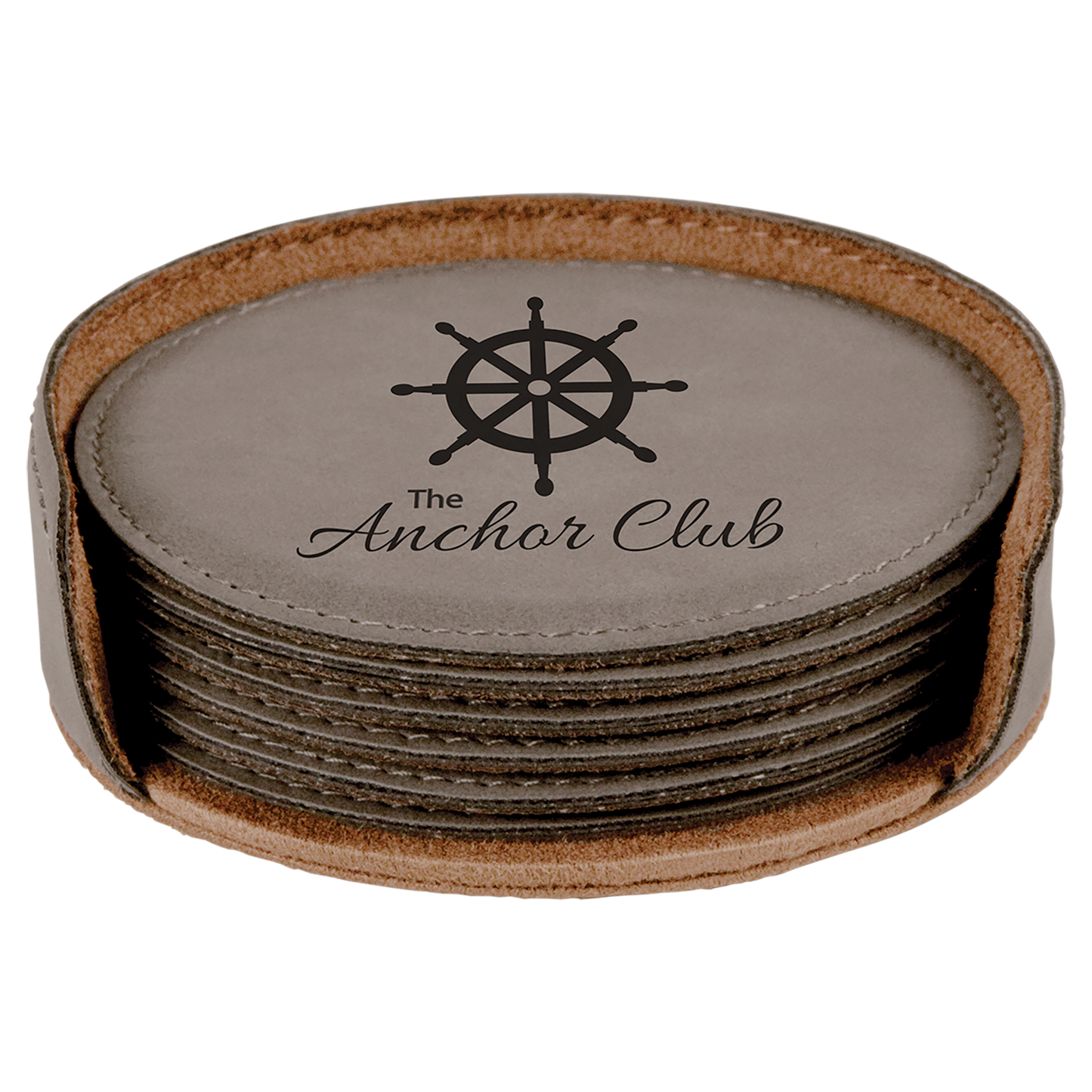 4" RND GRAY COASTER SET