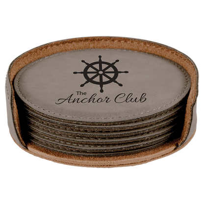 4" RND GRAY COASTER SET