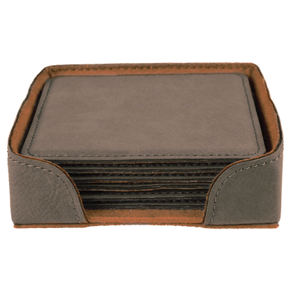 4X4 SQR GRAY COASTER SET