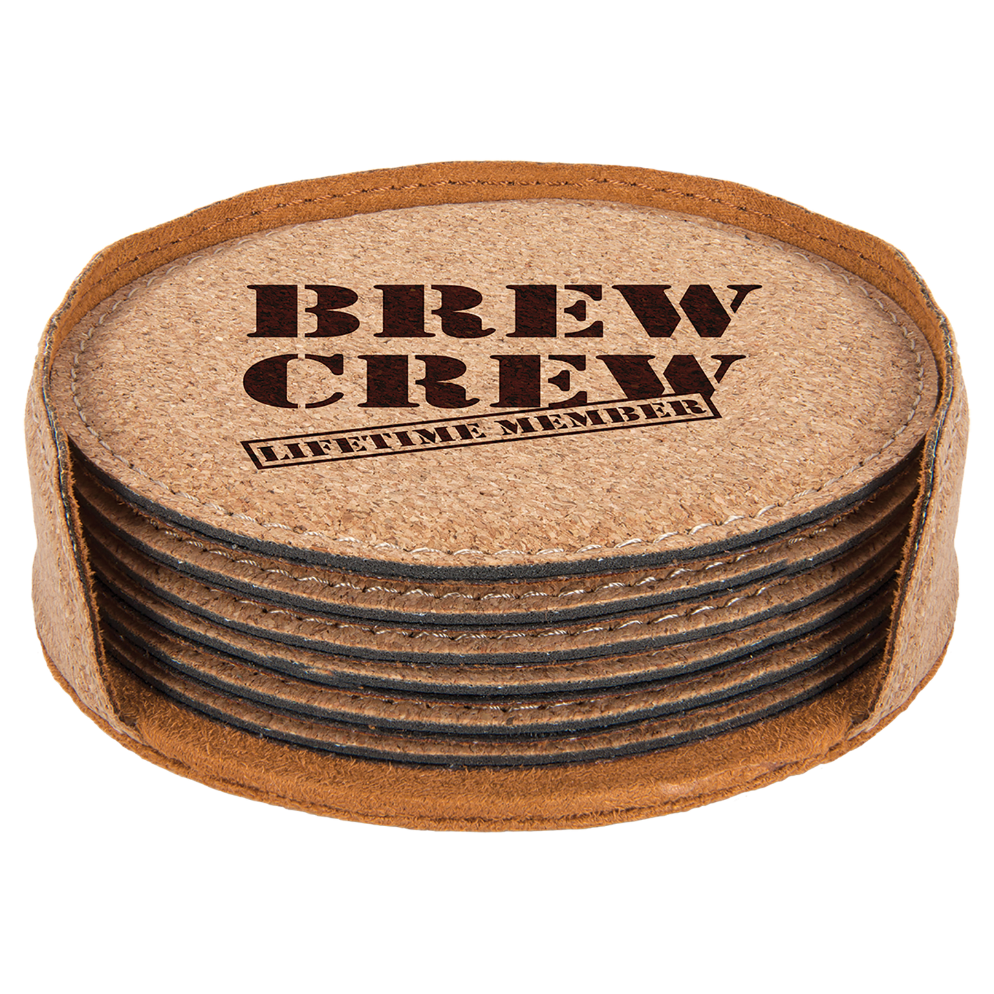 4" ROUND CORK COASTER SET
