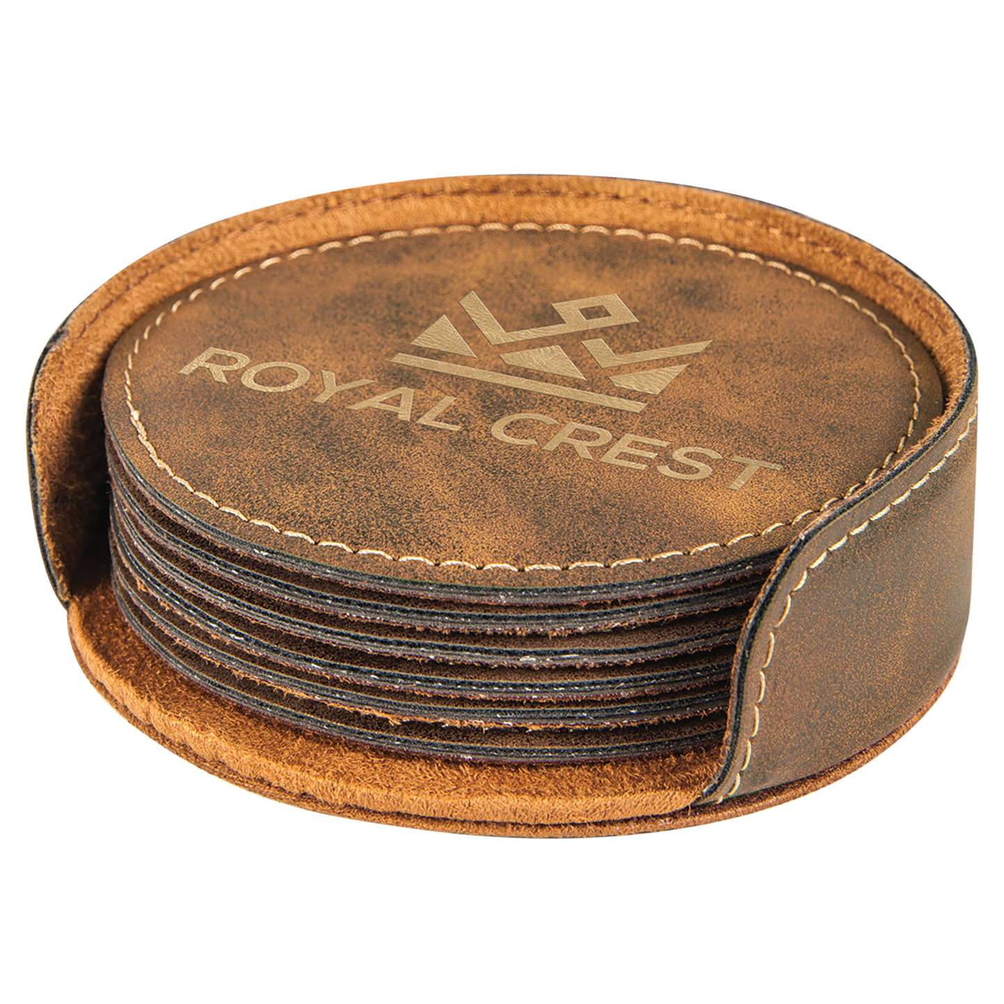 4"RND RSTC/GLD COASTR SET