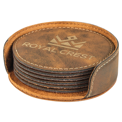 4"RND RSTC/GLD COASTR SET
