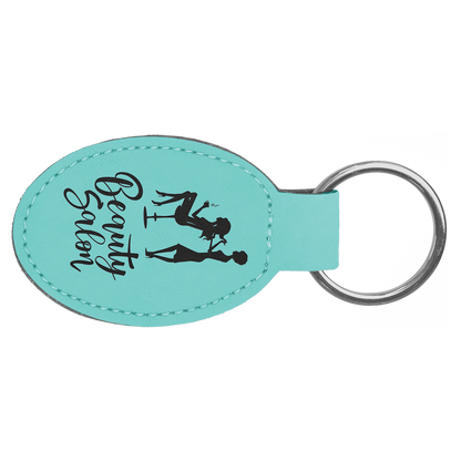 3X1.75 OVL TEAL KEYCHAIN