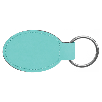 3X1.75 OVL TEAL KEYCHAIN