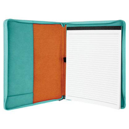 9.5X12 TEAL PRTFLIO W/ZIP