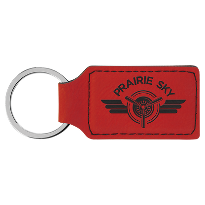 2.75X1.25REC RED/BLK KYCH