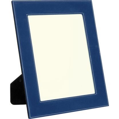 8X10BLU/SLV LTHR PHTO FRM