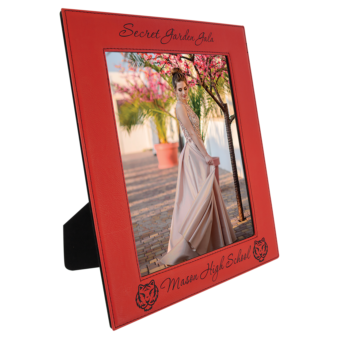 8X10RED/BLK LTHR PHTO FRM