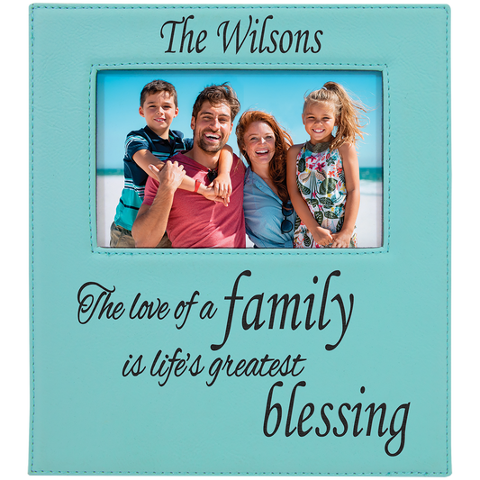 4X6 TEAL LTHR PHOTO FRAME