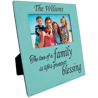 4X6 TEAL LTHR PHOTO FRAME