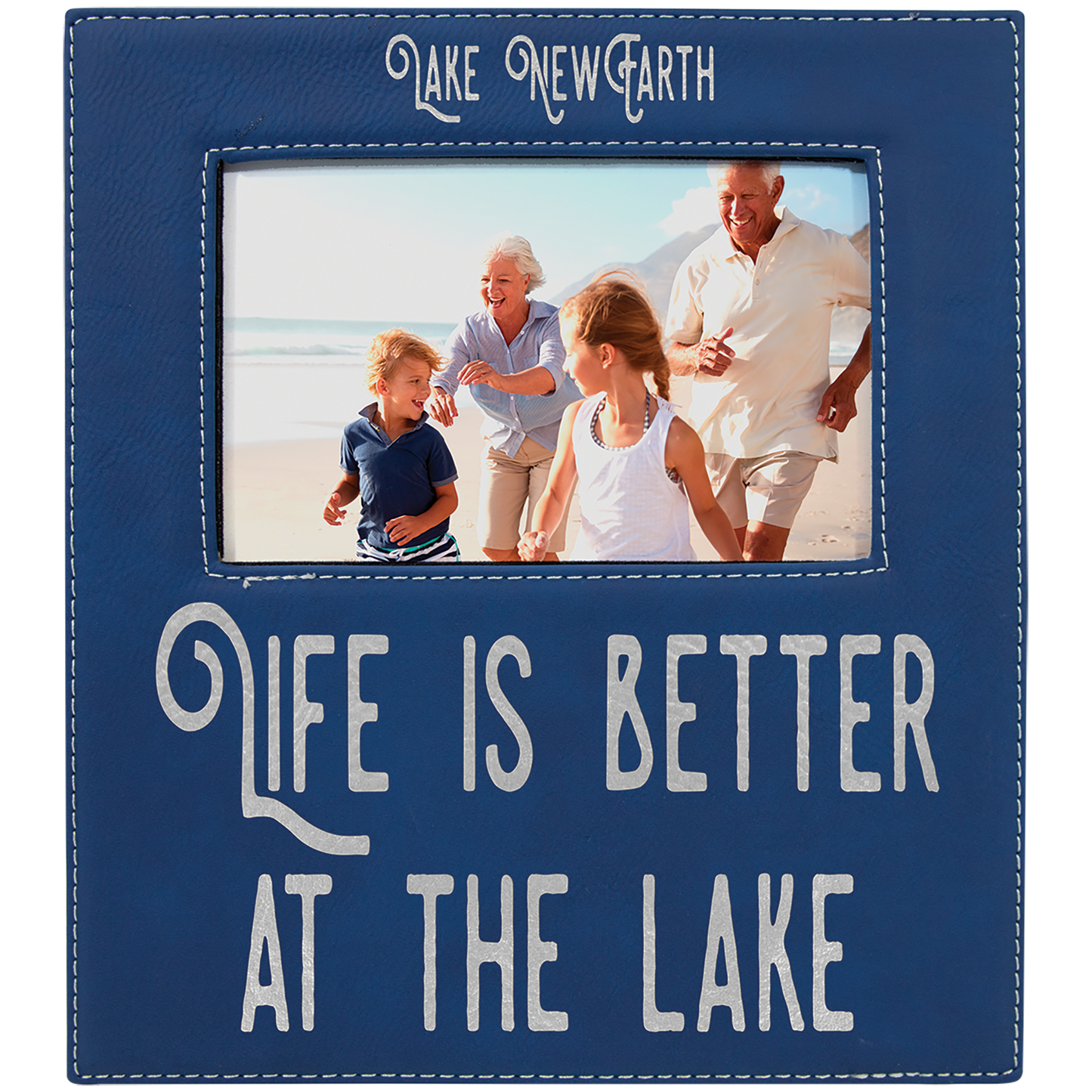 4X6 BLU/SLV PHOTO FRAME