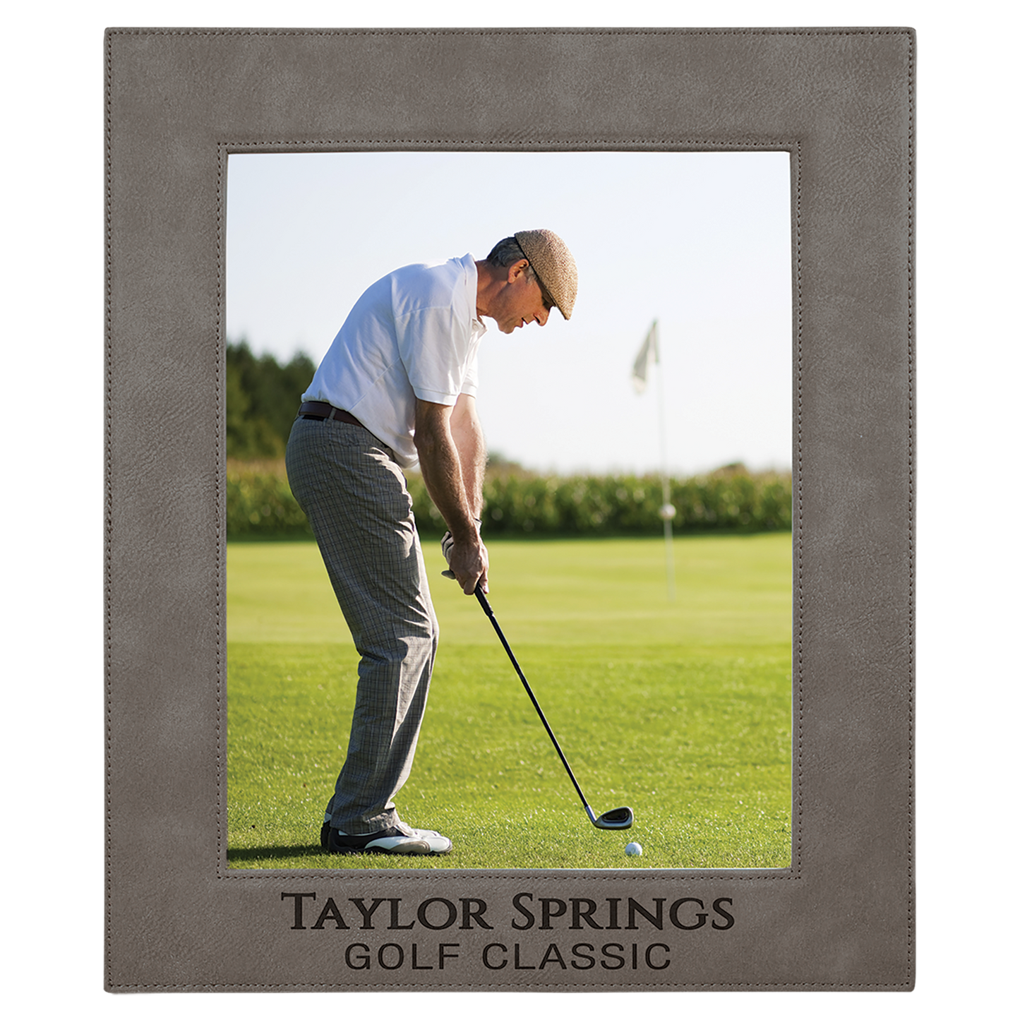 8X10 GRAY LTHR PHOTO FRM