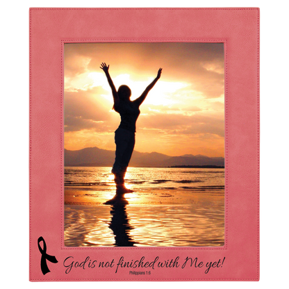 8X10 PINK LTHR PHOTO FRM