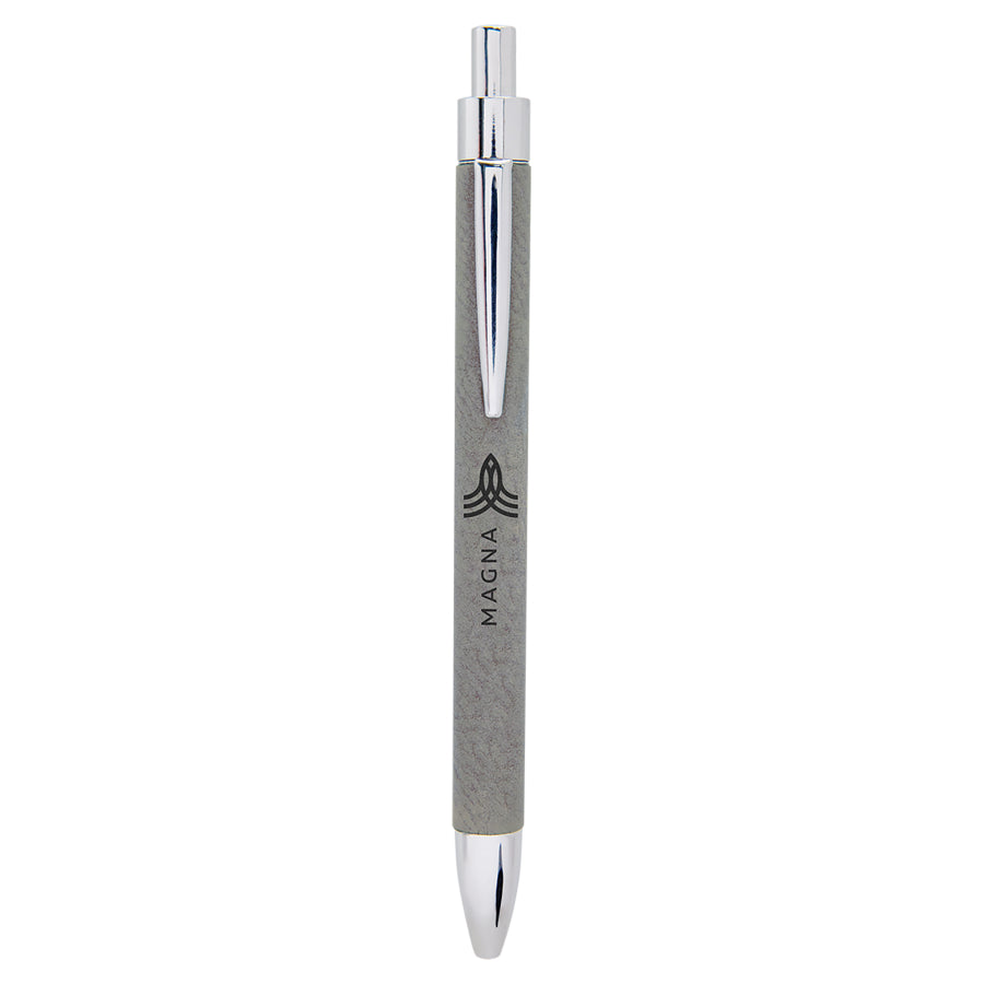 GRAY LASER LEATHER PEN
