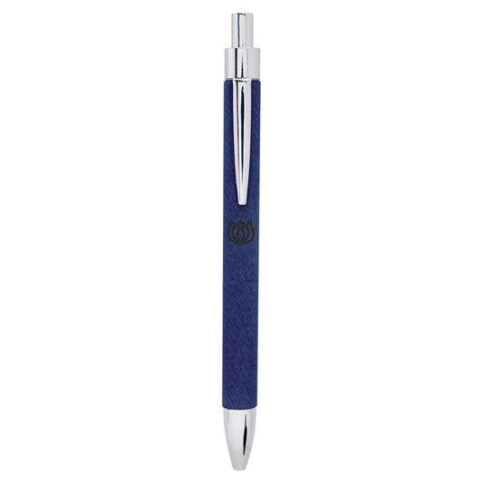BLU/BLK LASER LEATHER PEN