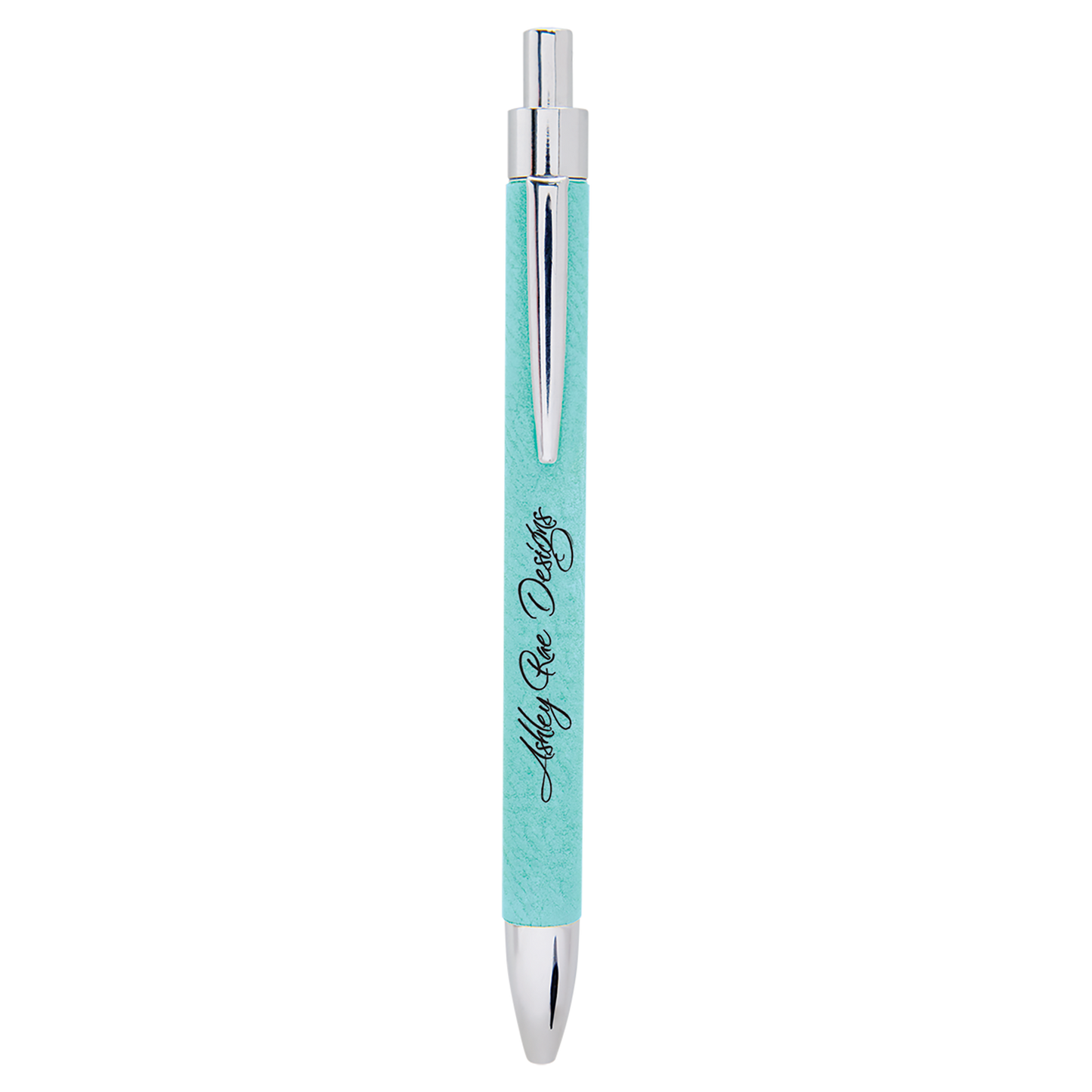 TEAL LASER LEATHER PEN