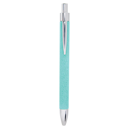 TEAL LASER LEATHER PEN