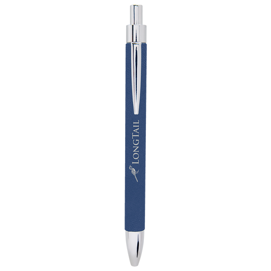 BLU/SLV LASER LEATHER PEN