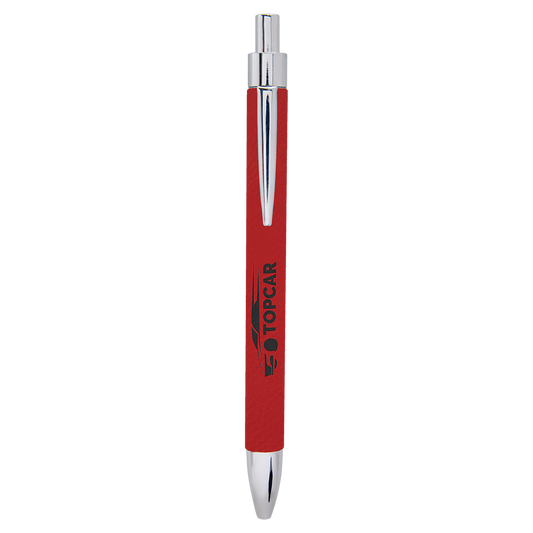 RED/BLK LASER LEATHER PEN