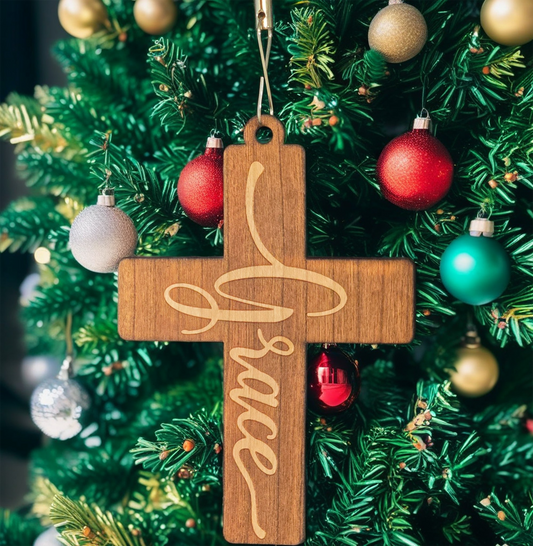 Cross Grace Ornament (Dark)