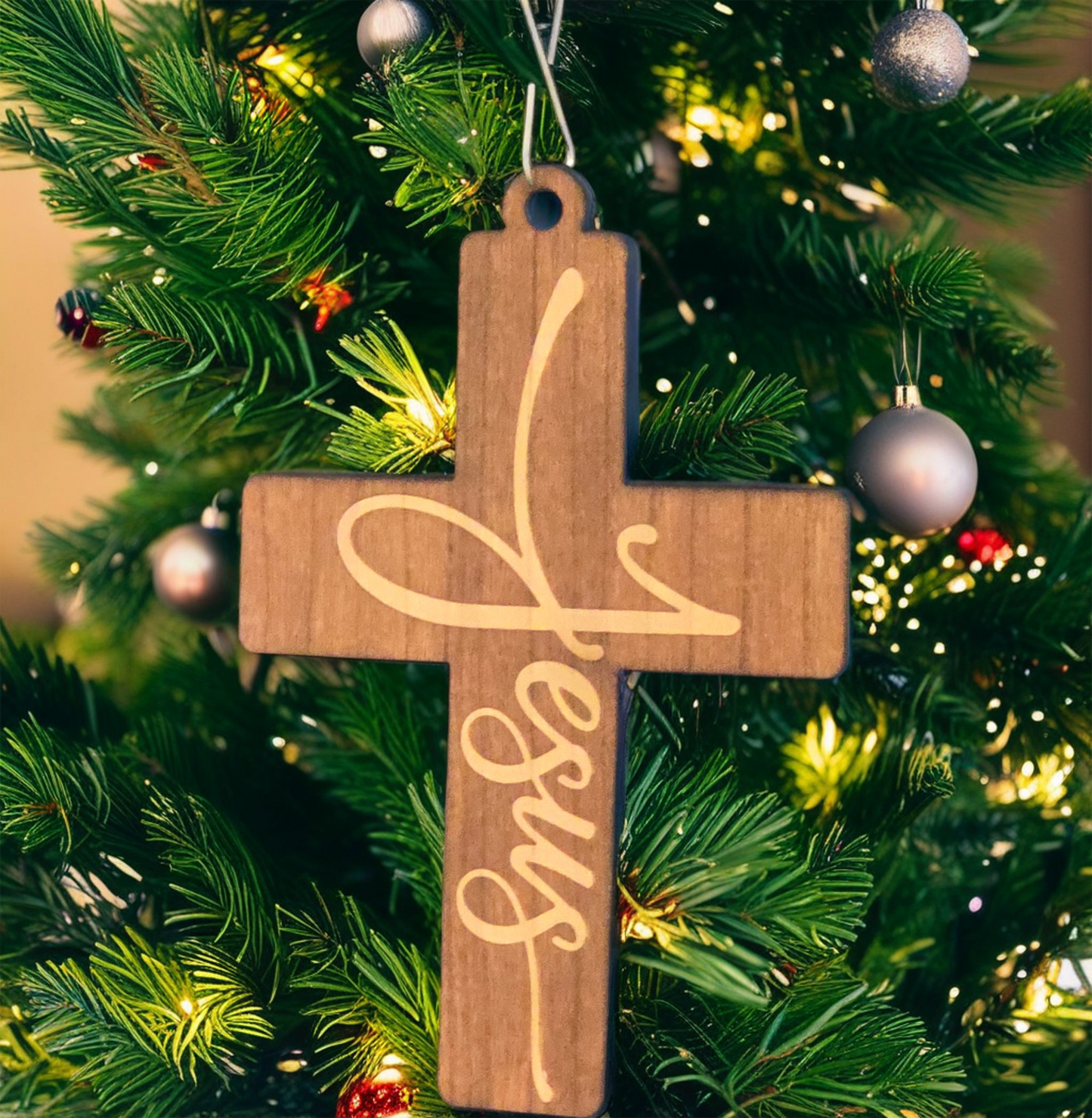 Cross Jesus Ornament (Dark)