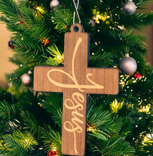 Cross Jesus Ornament (Dark)
