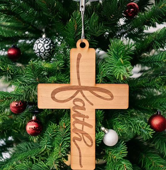 Cross Faith Ornament (Light)