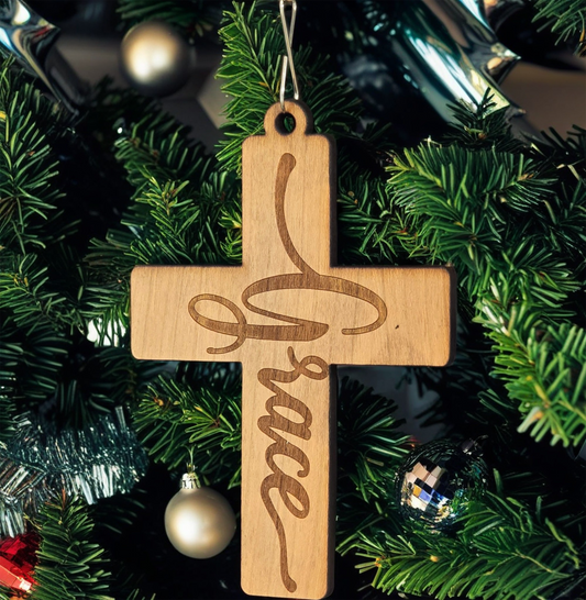 Cross Grace Ornament (Light)