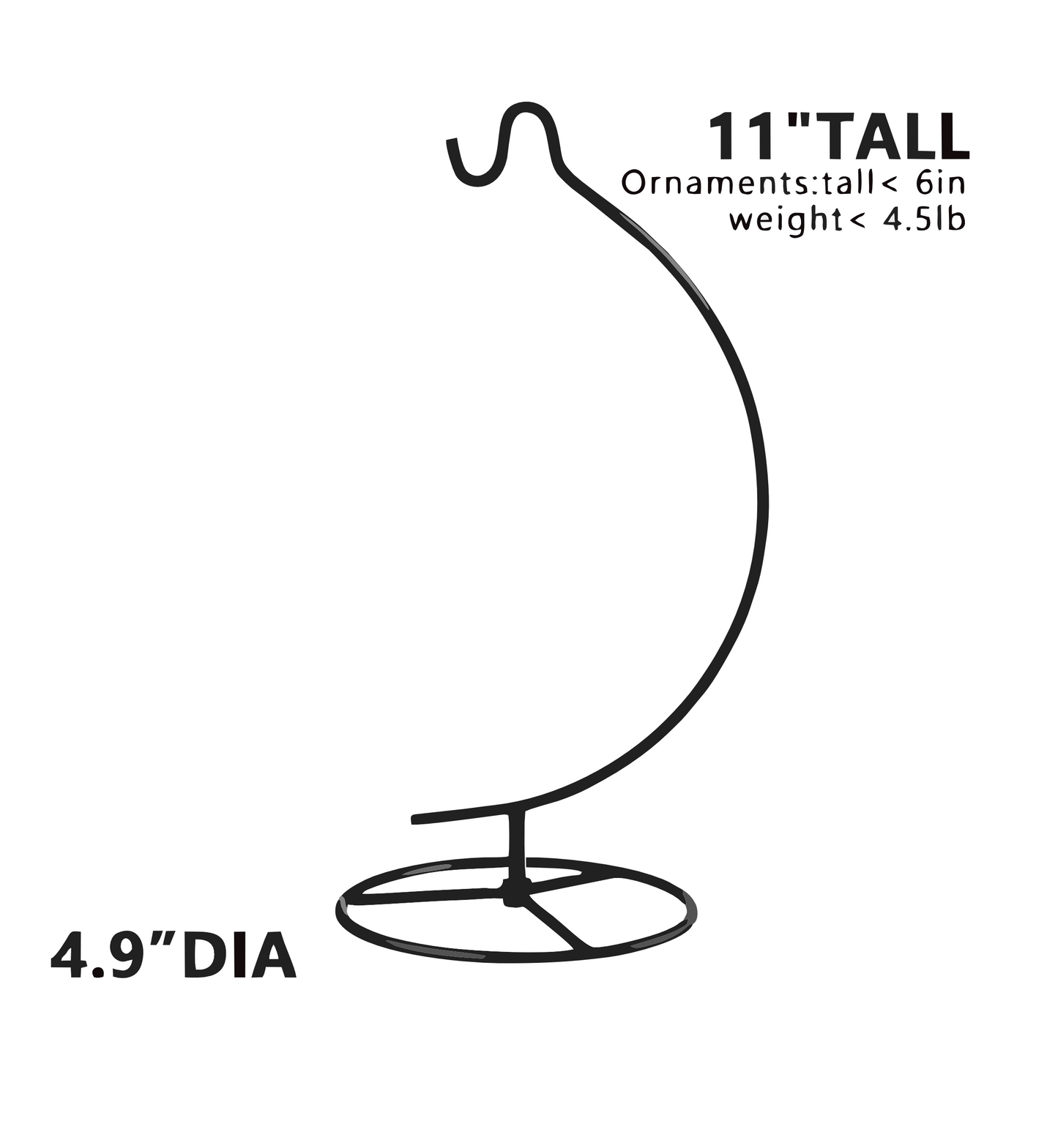 Wrought iron ornament hanger