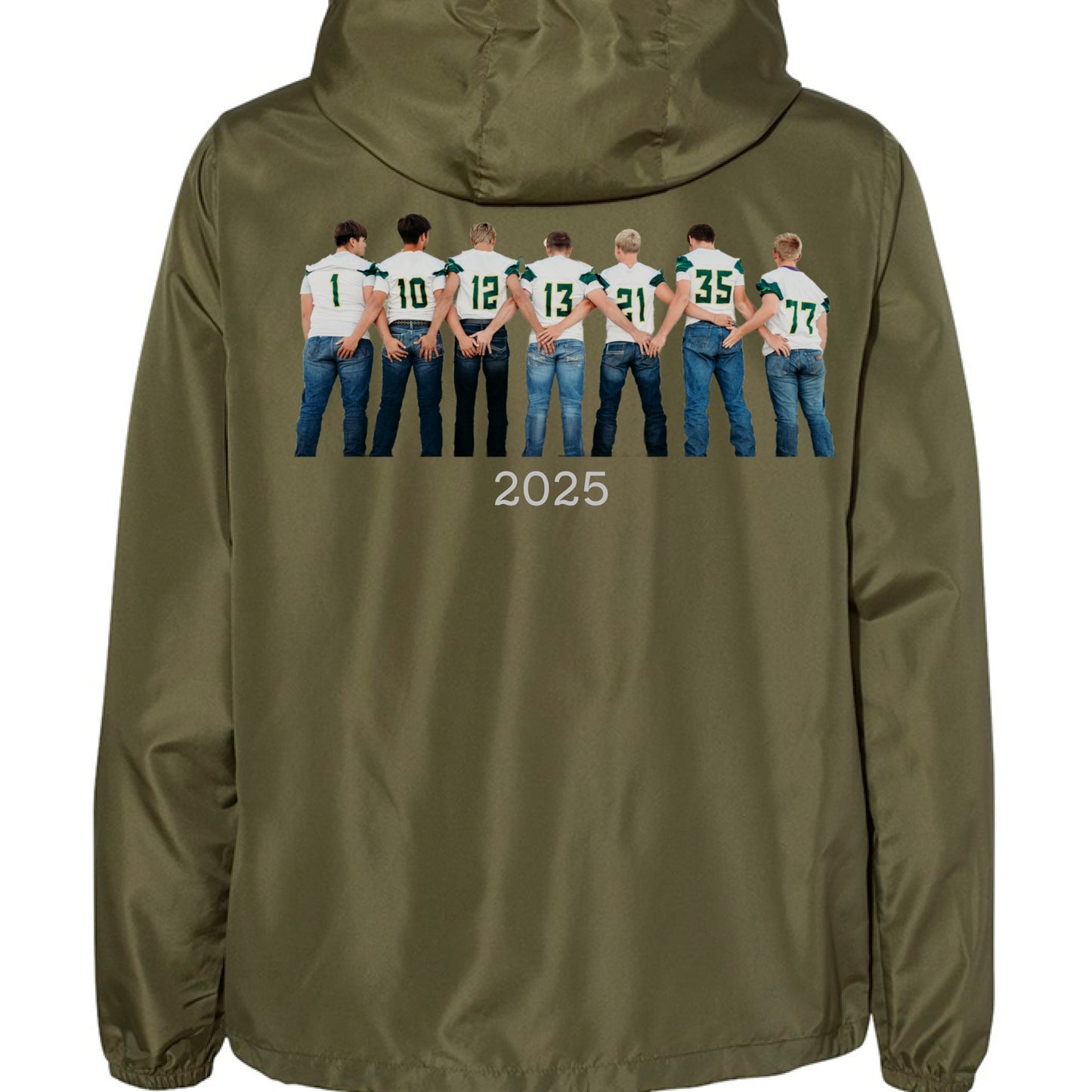 Army/ Black Zipper - BACK