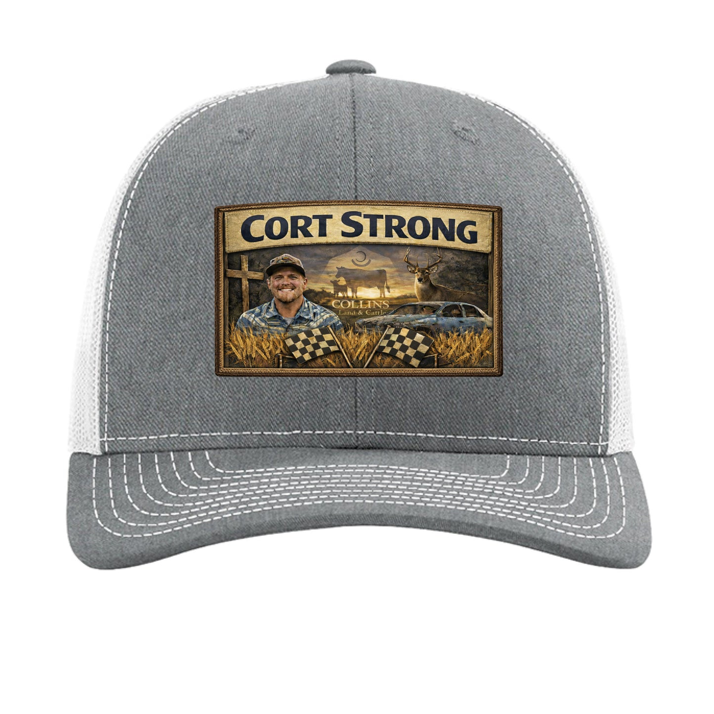 Heather Grey/ White - FRONT
