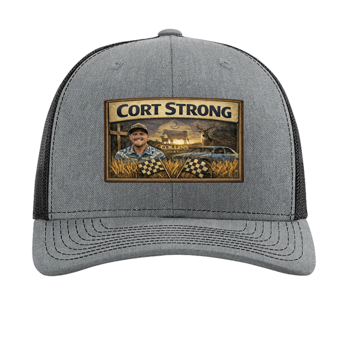 Heather Grey/ Black - FRONT