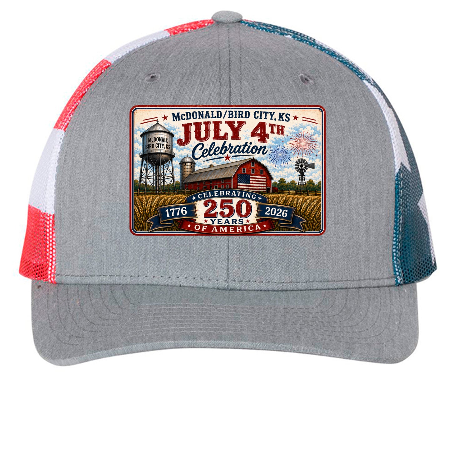 Heather Grey/ Flag - 112PM - FRONT
