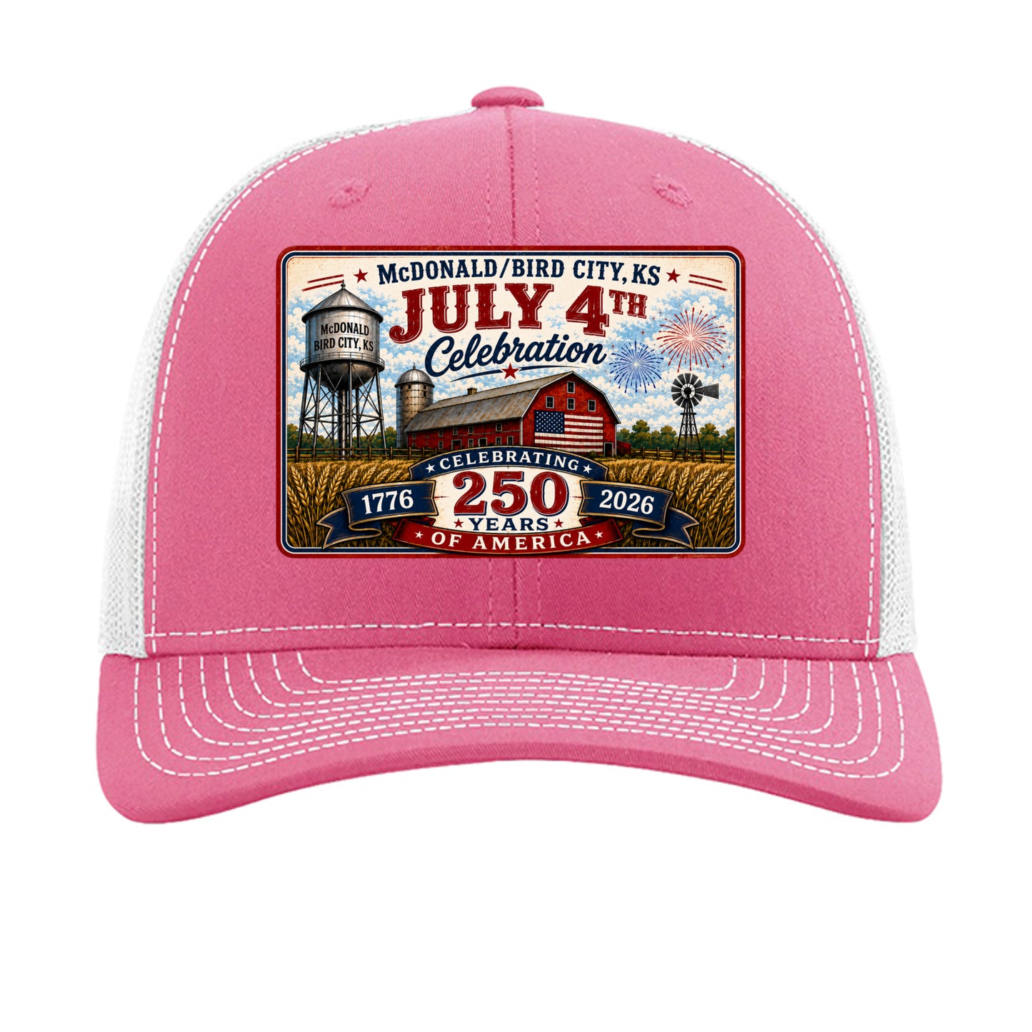 Hot Pink/ White - 112 - FRONT